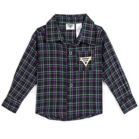 Grave Digger Long Sleeve Button Down Shirt (Toddler, Little Kid & Big Kid)