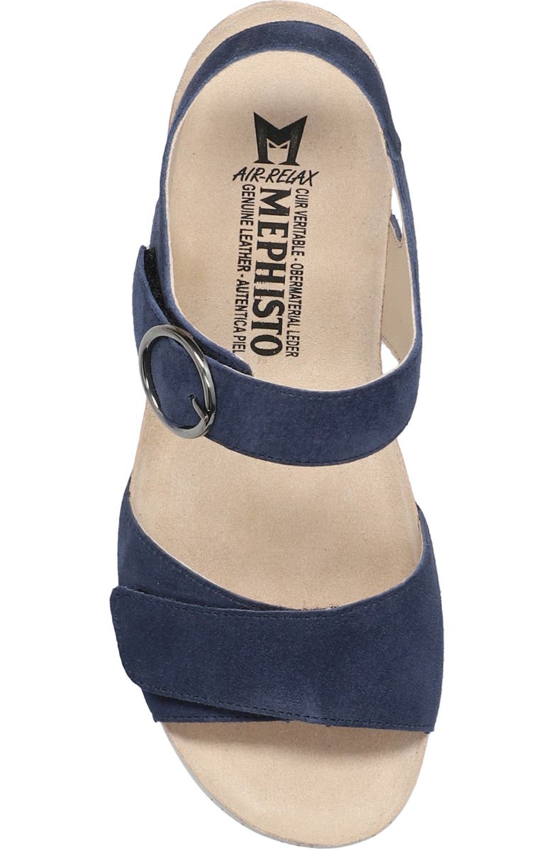 Mephisto Oriana Strappy Wedge Sandal, Alternate, color, Midnight Blue
