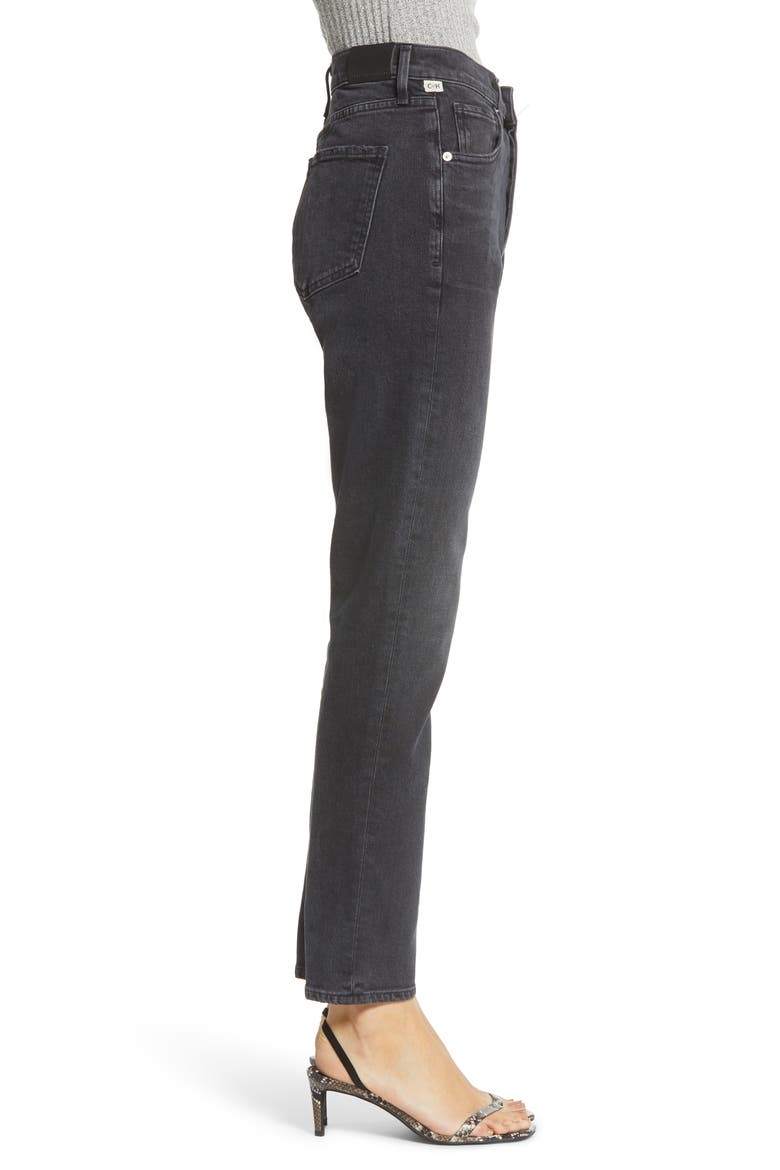 High Waist Straight Leg Jeans, Alternate, color, OBLIVION