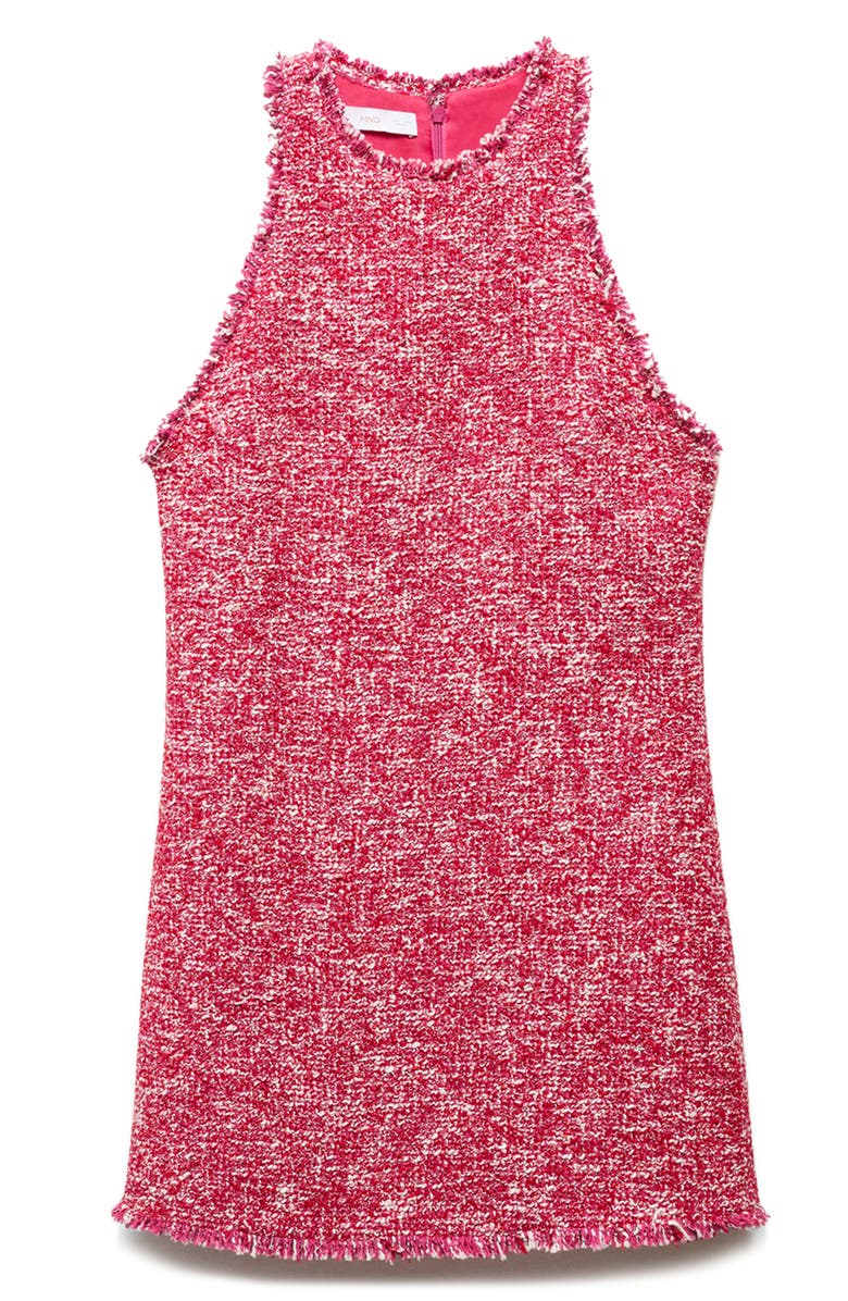 MANGO Sleeveless Tweed Dress, Alternate, color,