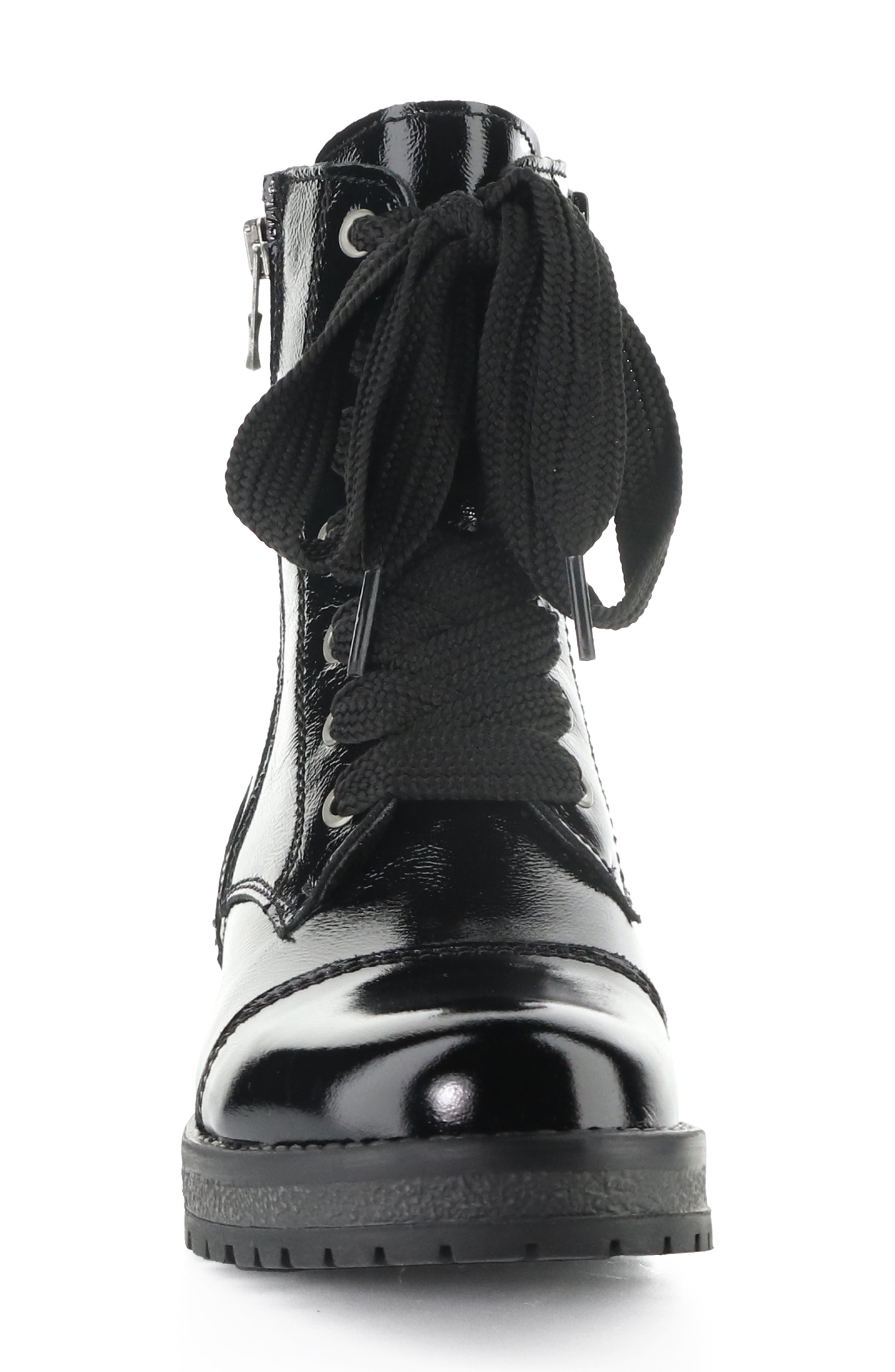 Paulie Waterproof Lace-Up Bootie, Alternate, color, BLACK PATENT