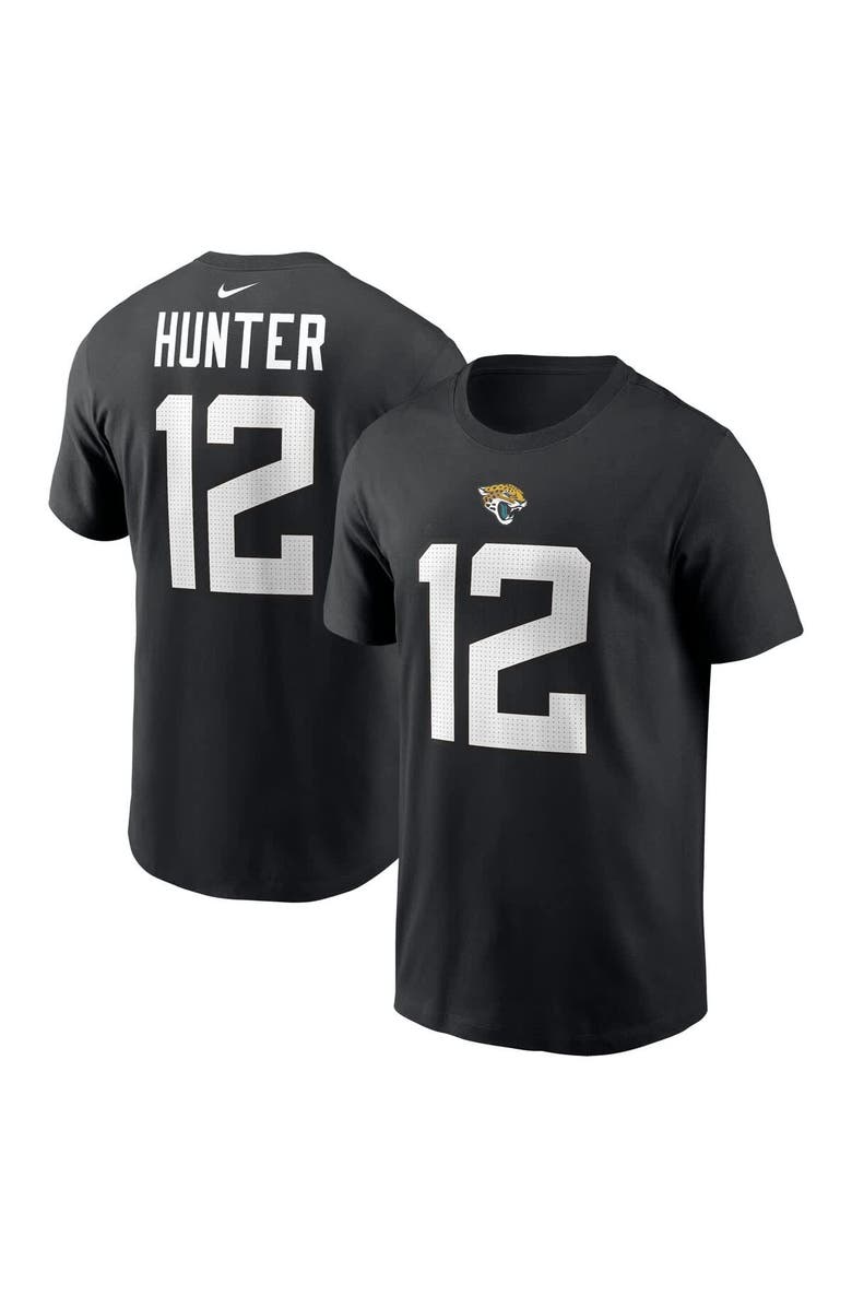 Nike Men's Nike Travis Hunter Black Jacksonville Jaguars 2025 NFL Draft First Round Pick Player Name & Number T-Shirt, Alternate, color, Black