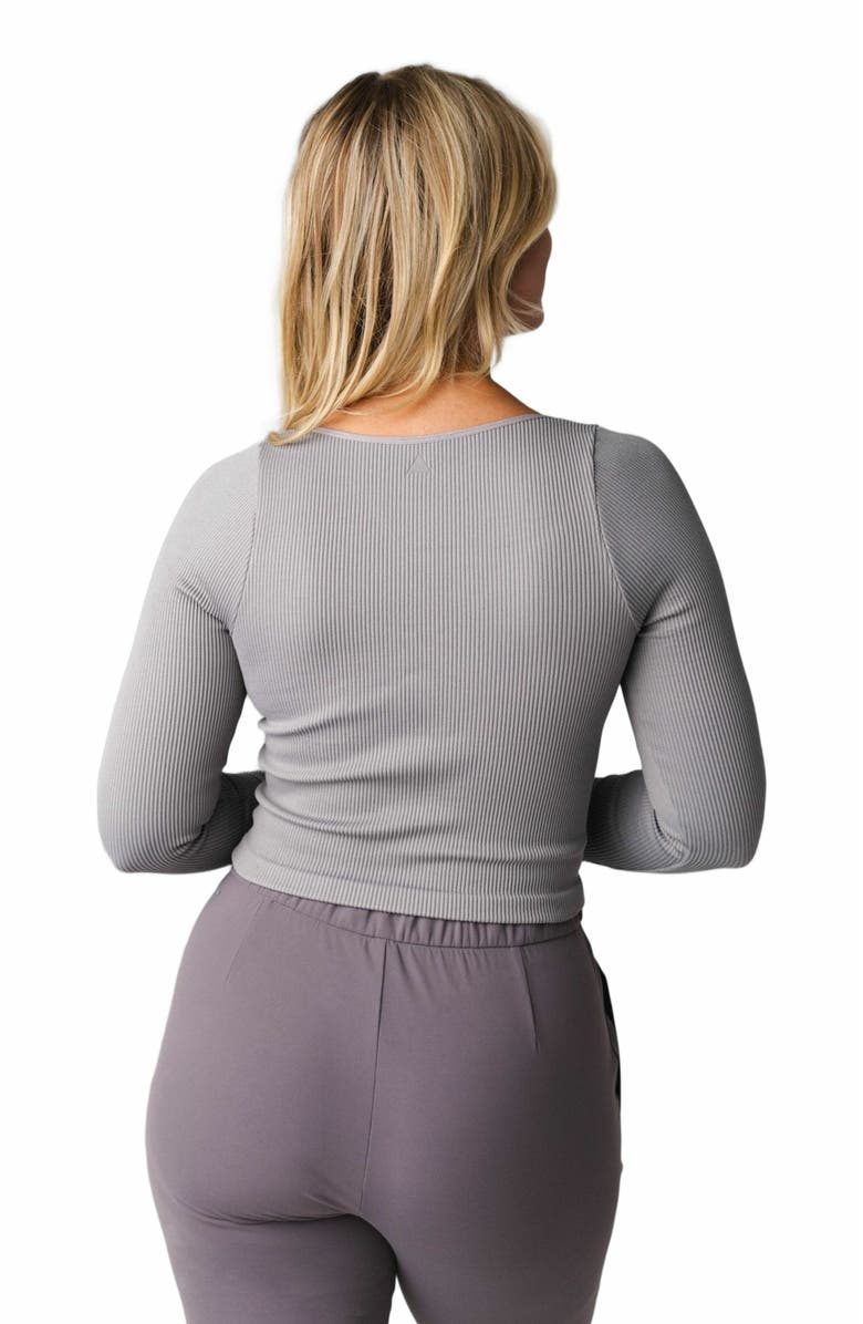 Vitality Synergy V Long Sleeve, Alternate, color, Slate