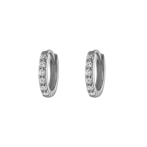Sterling Silver Seven Mm Huggie Hoop Earring