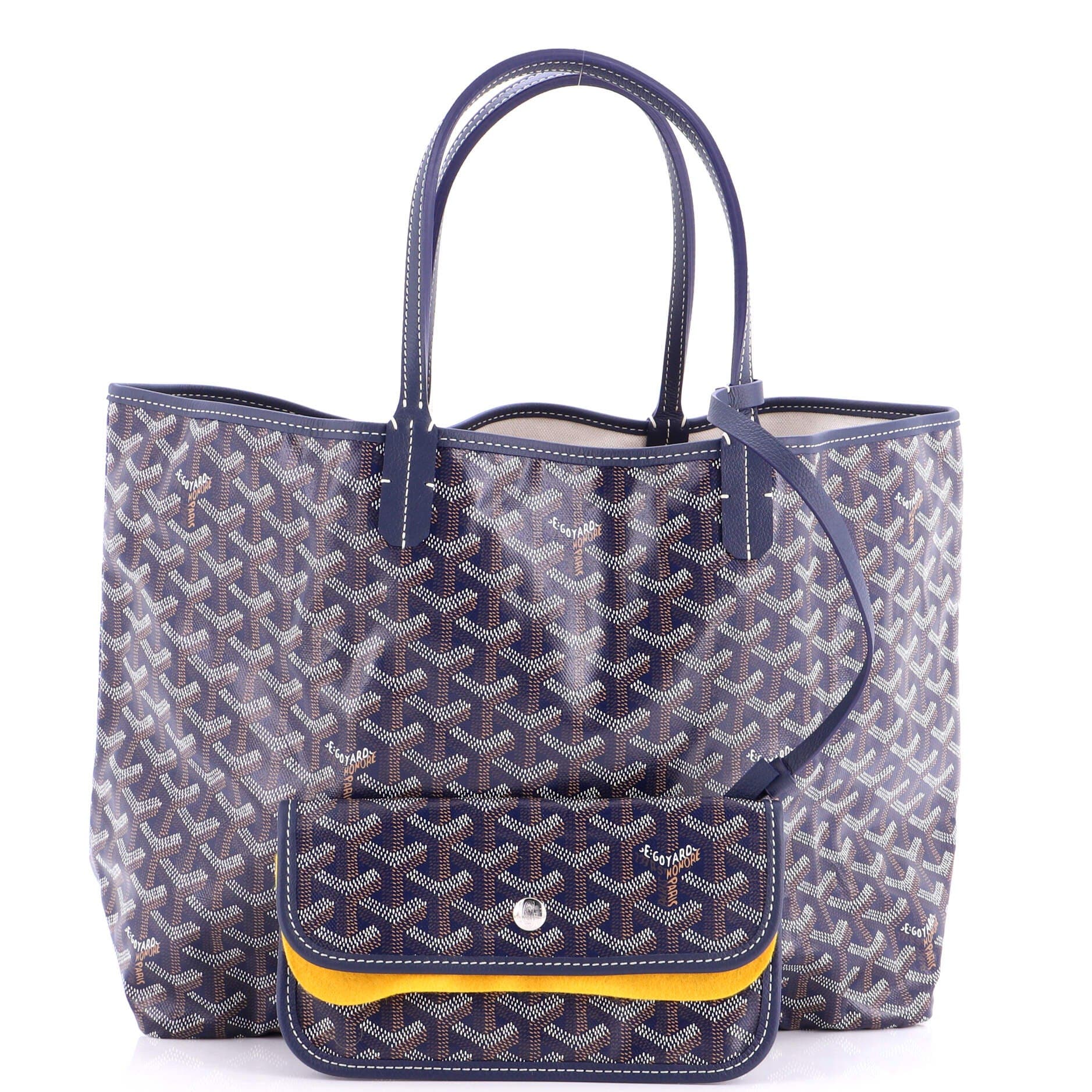 Pre-Owned Goyard Saint Louis Tote Coated Canvas PM, Alternate, color, Blue