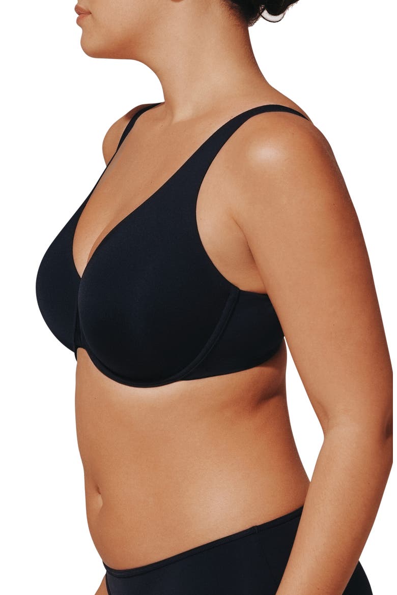 24/7® Classic Underwire Unlined Minimizer Bra, Alternate, color, BLACK