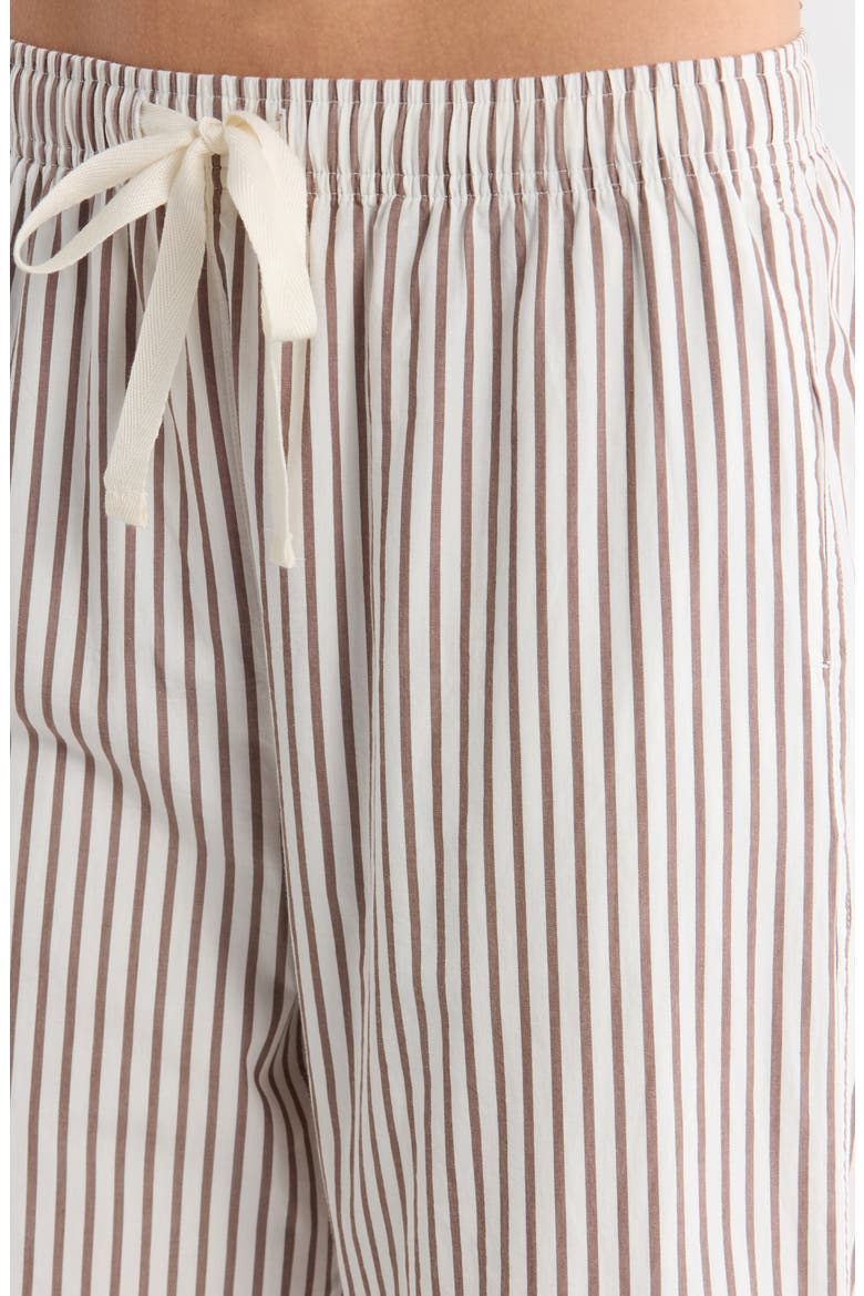 Cotton Poplin Pajama Pants, Alternate, color, IVORY- BROWN OLIVIA STRIPE