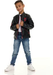 Marvel Spider-Man Zip-Up Leather Jacket