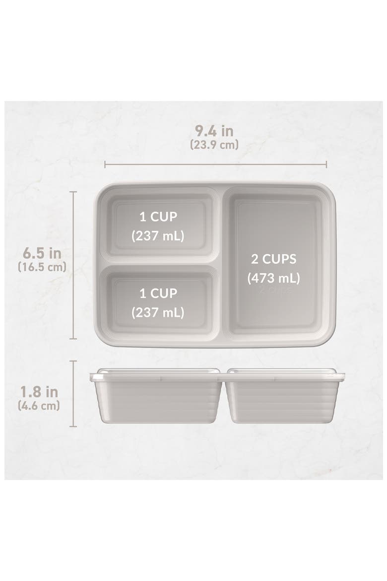 10-Pack Meal Prep Container Set, Alternate, color, STONE GRAY