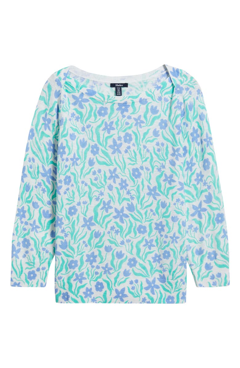 Hatley Floral Envelope Neck Sweater, Alternate, color, 