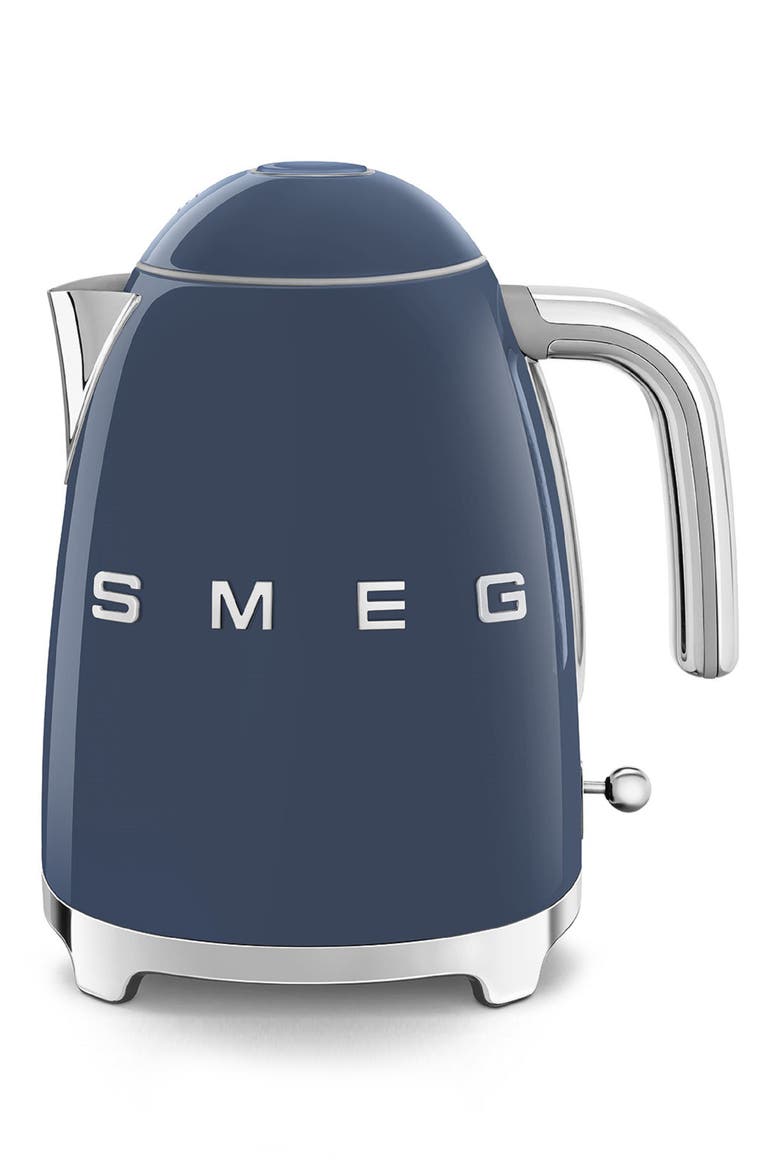 '50s Retro Style Electric Kettle, Main, color, NAVY