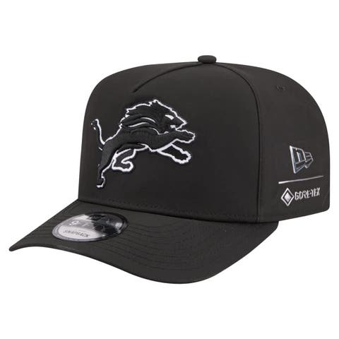 Men's New Era  Black Detroit Lions Gore-Tex A-Frame 9FIFTY Adjustable Hat