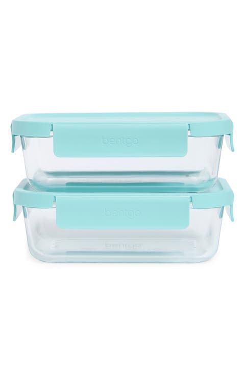 Glass Leak-Proof 4-Piece Glass Food Storage Set