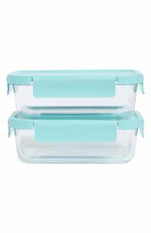 Glass Leak-Proof 4-Piece Glass Food Storage Set