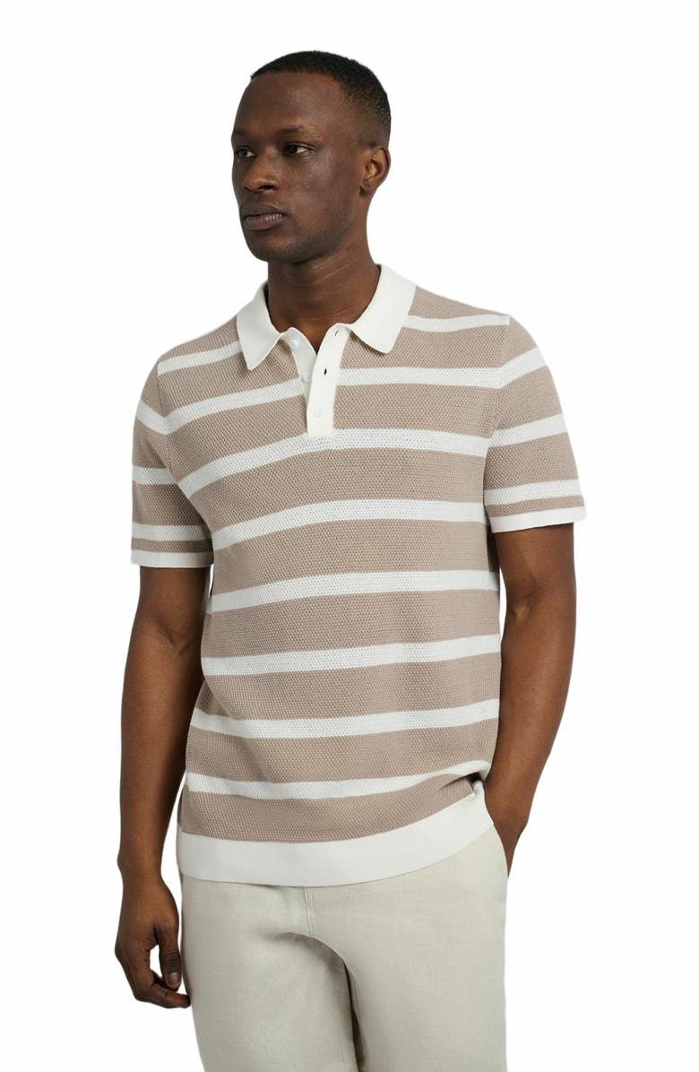Onia Cotton Textured Knit Polo, Alternate, color, 