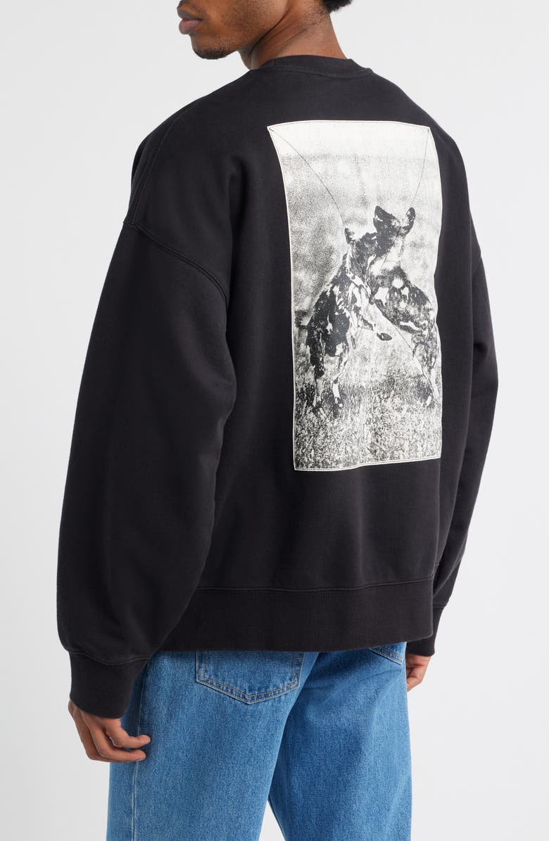 Carhartt Work In Progress No Play Embroidered Sweatshirt, Alternate, color, Black