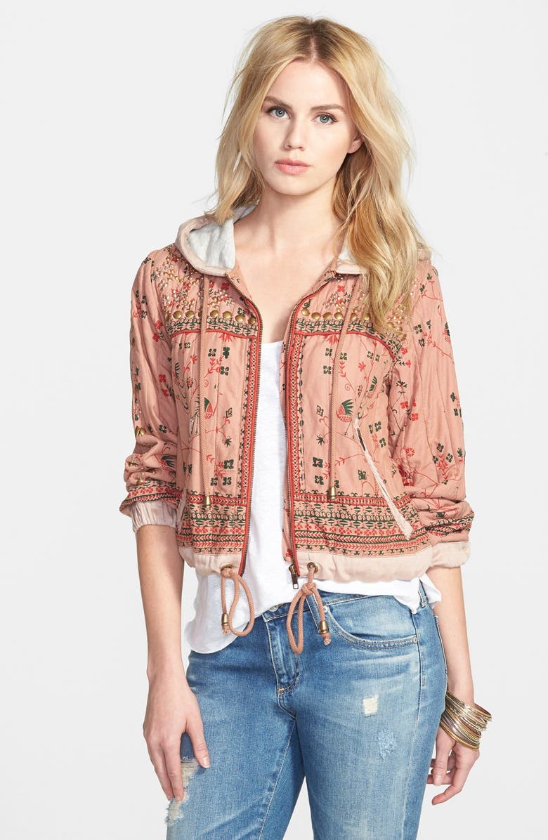 Free People Quilted Hoodie, Main, color, 