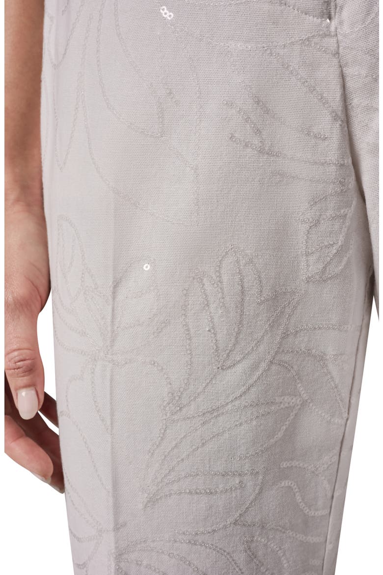 Sequin Slim Fit Pants, Alternate, color, CREAM