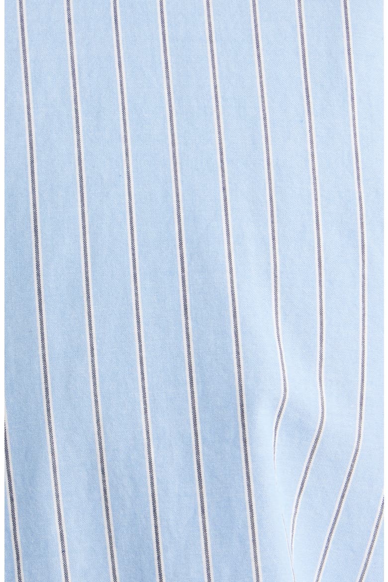 Oversize Cotton Button-Up Shirt, Alternate, color, BLUE DUAL STRIPE