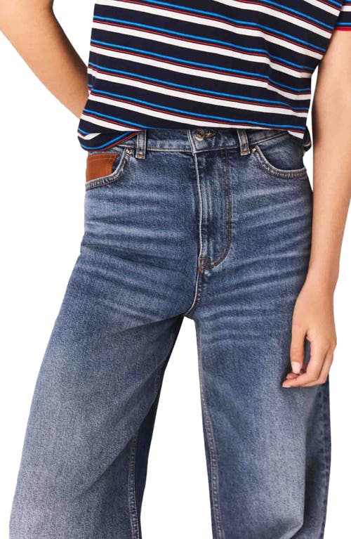 Maje High Rise Wide Leg Jeans In Blue In Blue