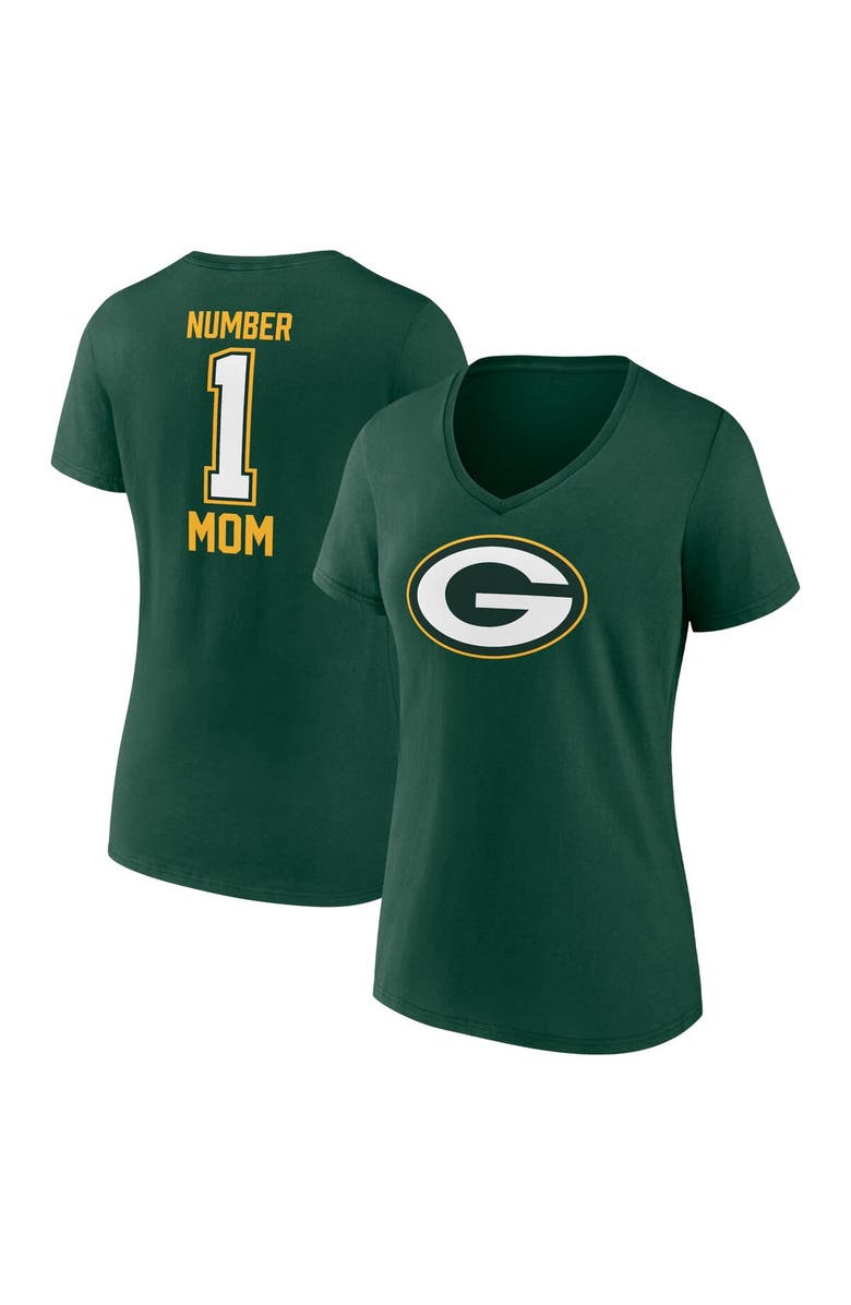 FANATICS Women's Fanatics Branded Green Green Bay Packers Mother's Day V-Neck T-Shirt, Alternate, color, 