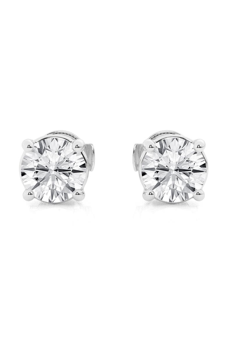 14K Gold Lab Created Diamond Stud Earrings - 2.00ct., Alternate, color, WHITE