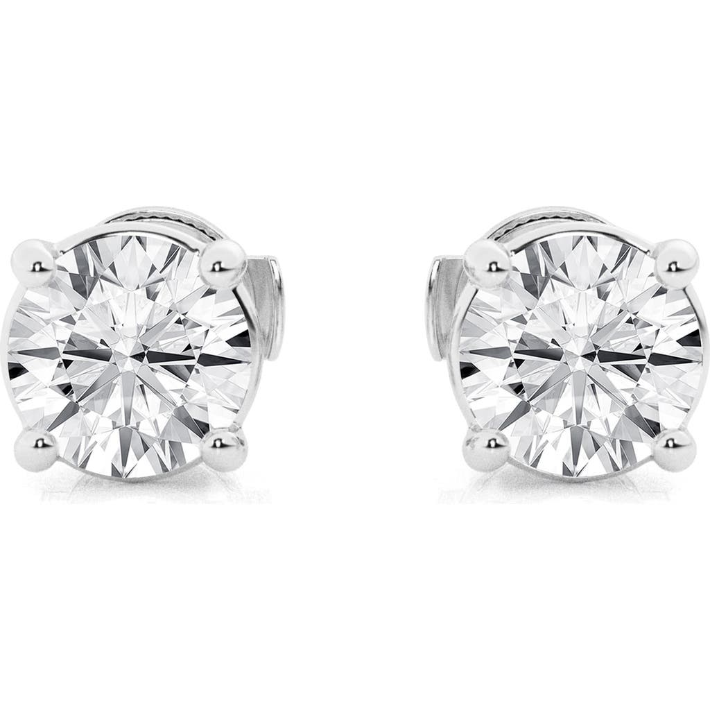 Badgley Mischka Collection 14k Gold Lab Created Diamond Stud Earrings In White