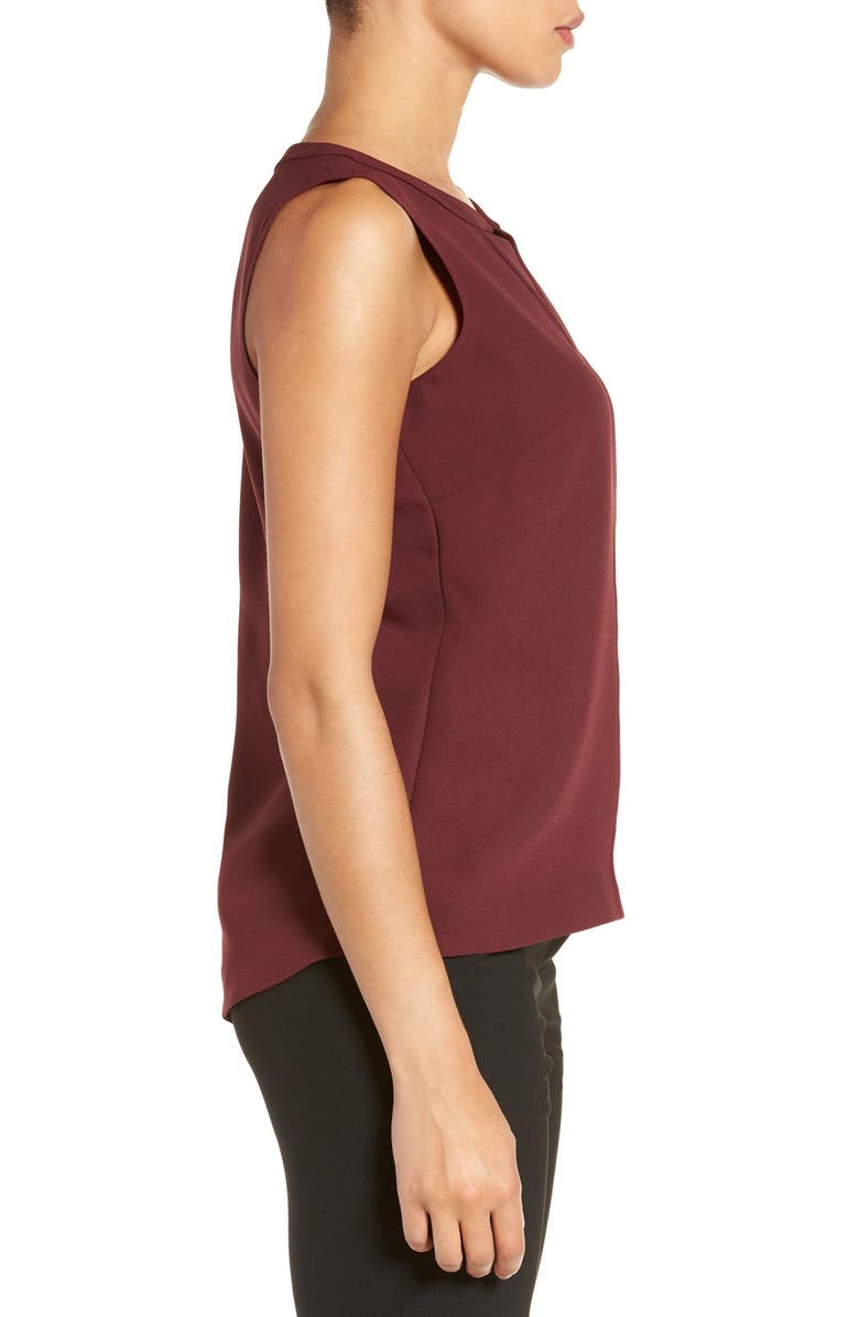 Emerson Rose Split Neck Sleeveless Shell, Alternate, color,