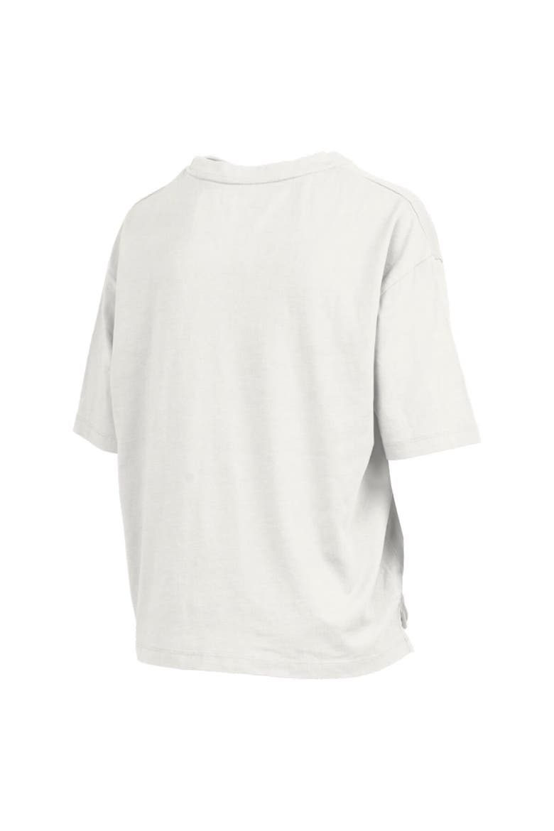 Women's Pressbox White Tennessee Volunteers Motley Crew Bishop Waist Length Oversized Slub T-Shirt, Alternate, color, White