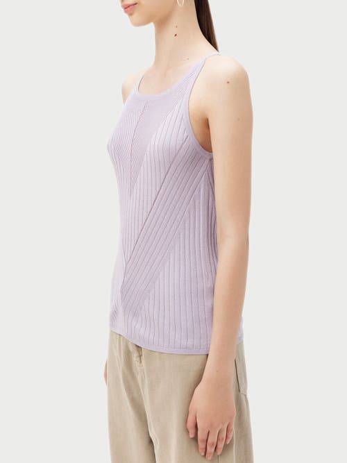 Gobi Mongolian Cashmere Sleeveless Silk Cashmere Top In Purple Heather