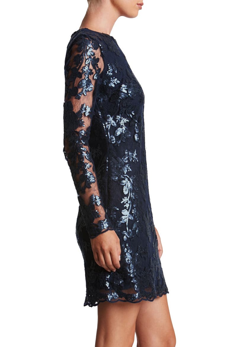 Grace A-Line Dress, Alternate, color, NAVY