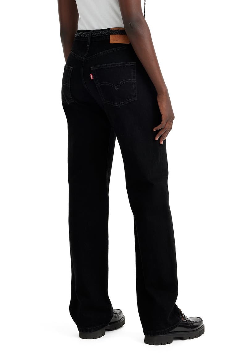 501® '90s High Waist Straight Leg Jeans, Alternate, color, RINSED BLACKTOP
