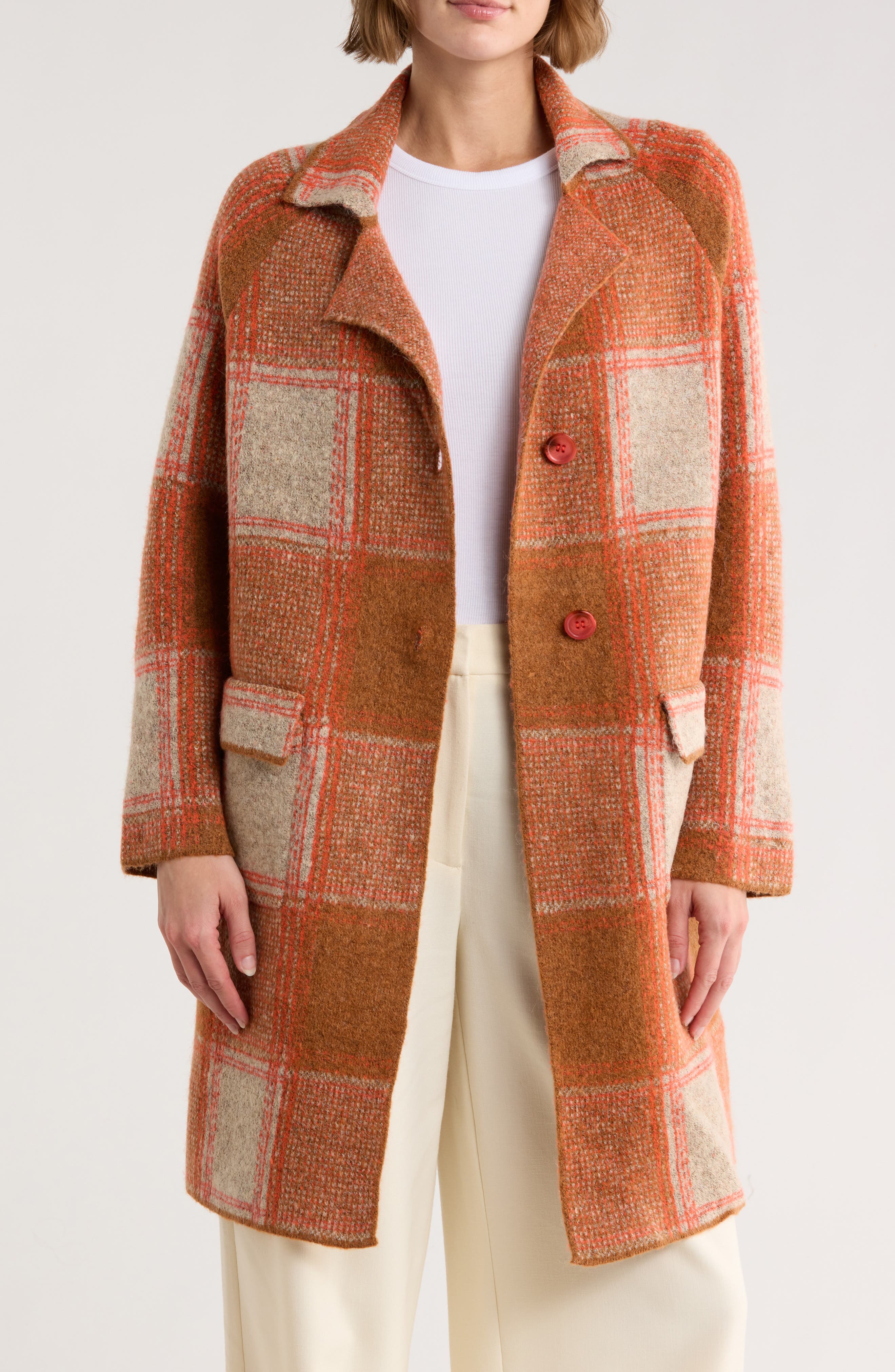 Plaid Longline Cardigan - image 3