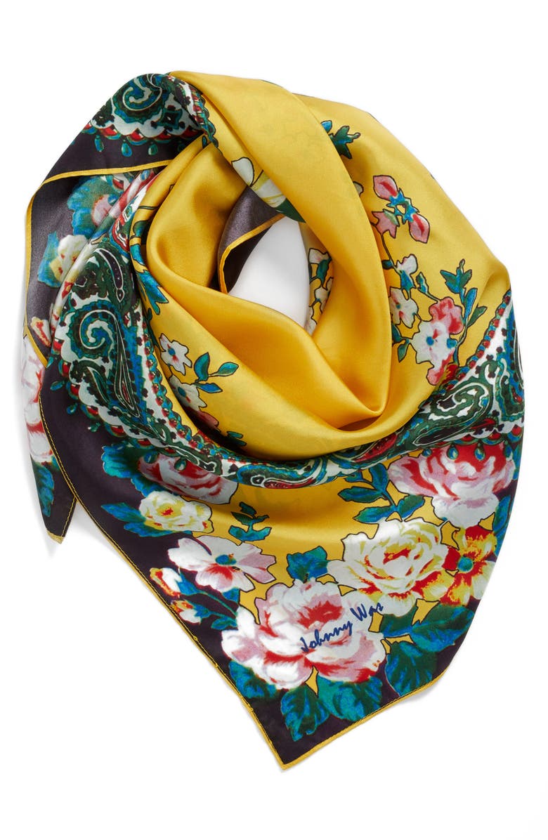 Johnny Was Anjali Silk Scarf, Alternate, color, 