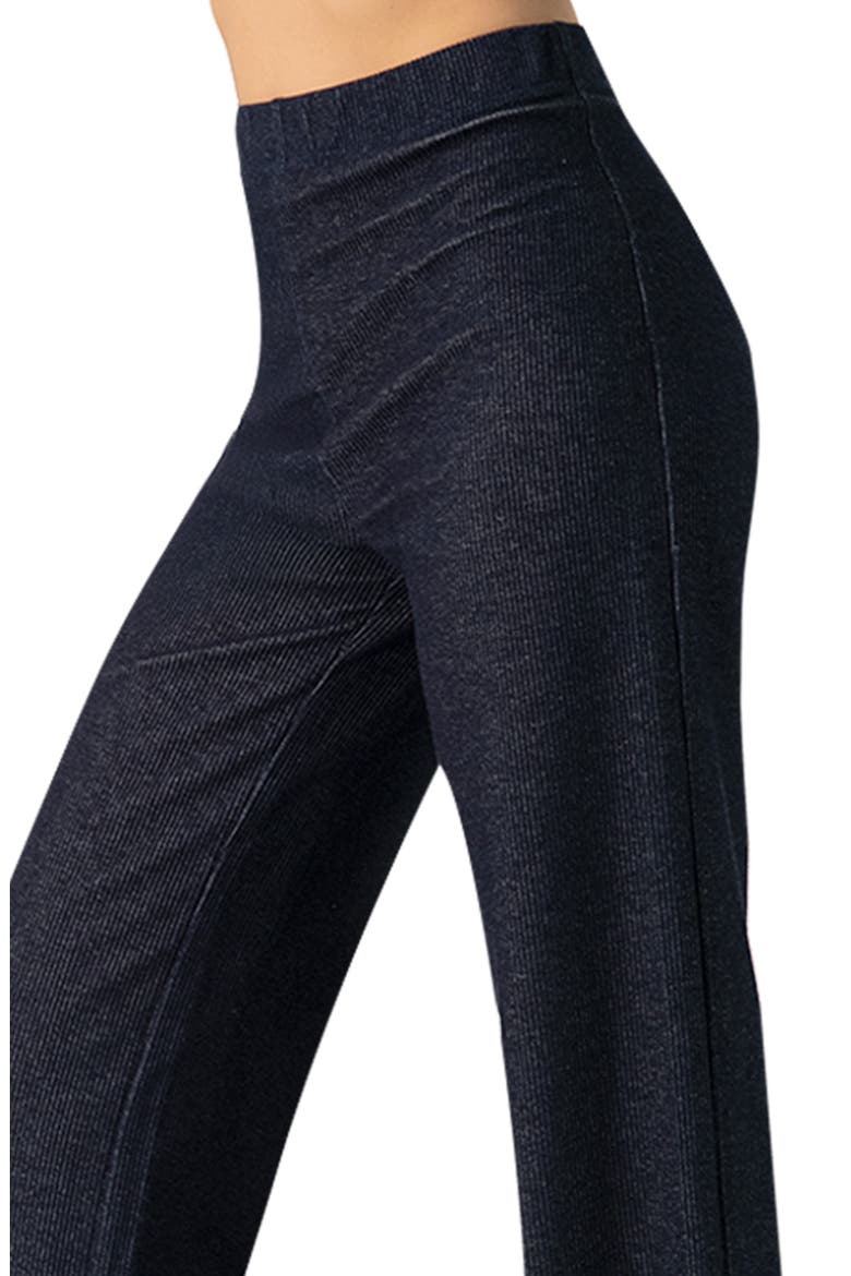 Ribbed Wide-Leg Pants, Alternate, color, Navy Blue