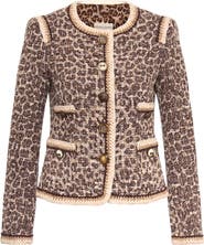 Maison Common Leo Tweed Jacket With Trimming