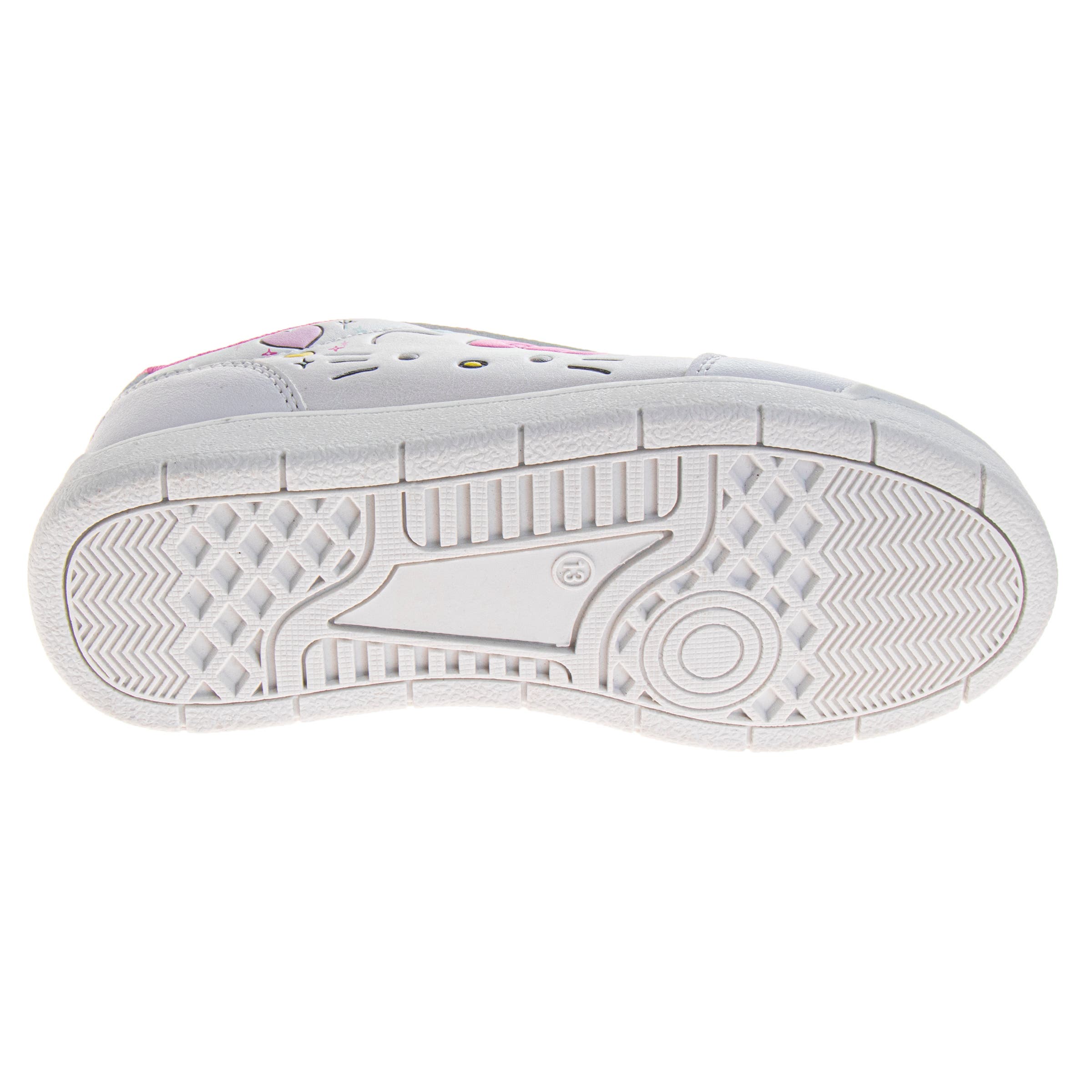 Hello Kitty Sanrio Hello Kitty Sneakers for Girls  Colorful Official Casual Comfort Shoes, Alternate, color, White Pink
