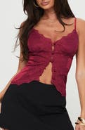 Princess Polly Juliana Lace & Satin Button-Up Camisole