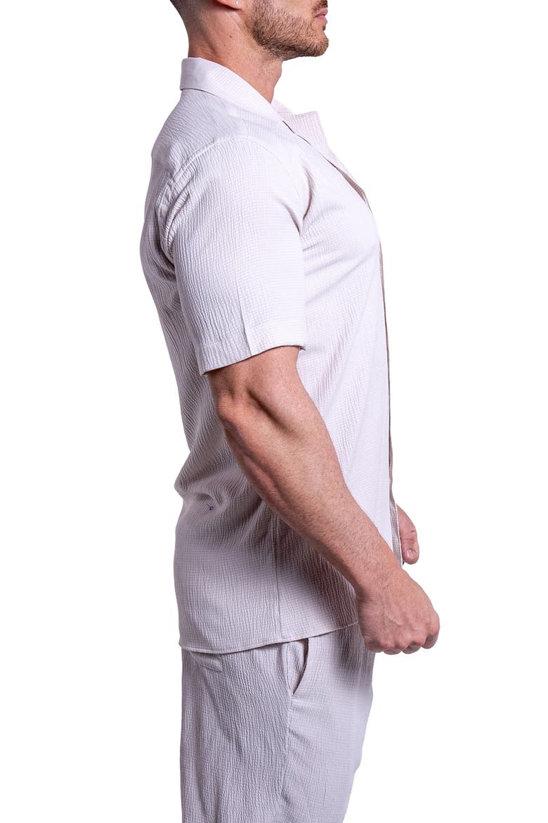 Everyday Cream White Short Sleeve Button-Up Shirt, Alternate, color, WHITE