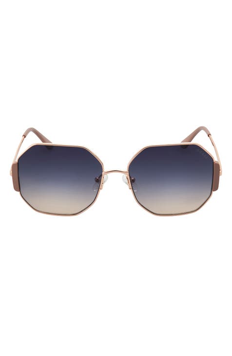 60mm Geometric Sunglasses