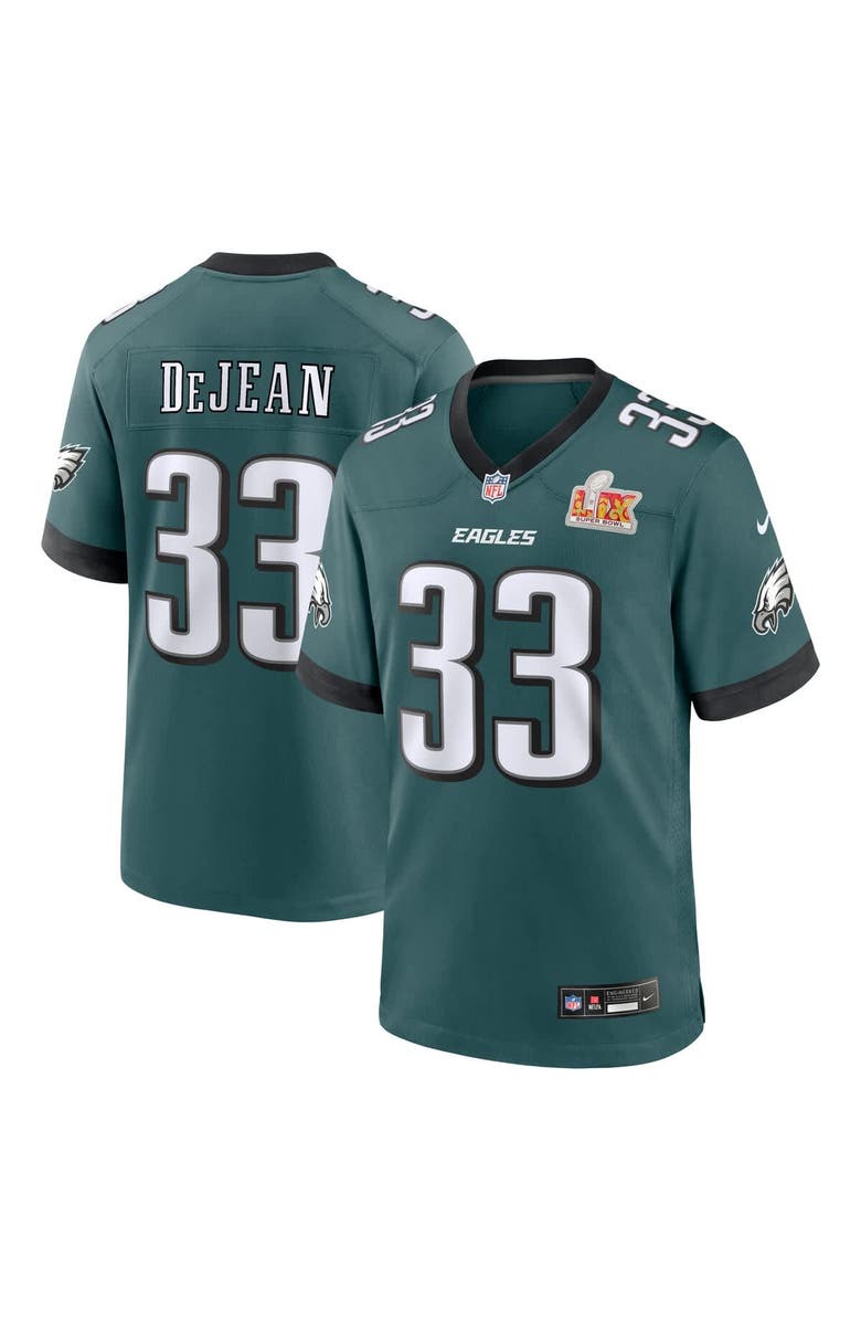Nike Men's Nike Cooper DeJean Midnight Green Philadelphia Eagles Super Bowl LIX Game Player Jersey, Alternate, color, 