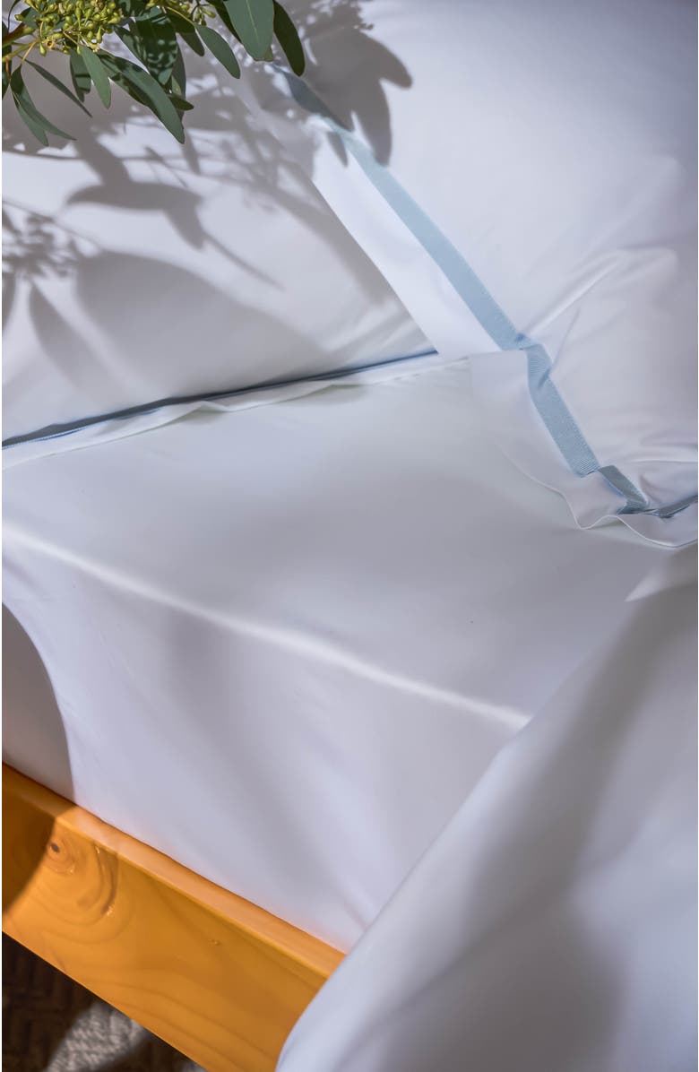 CHRISTY Beaumont Luxury Cotton Percale Sheet Set Bundles, Alternate, color, Pale Blue