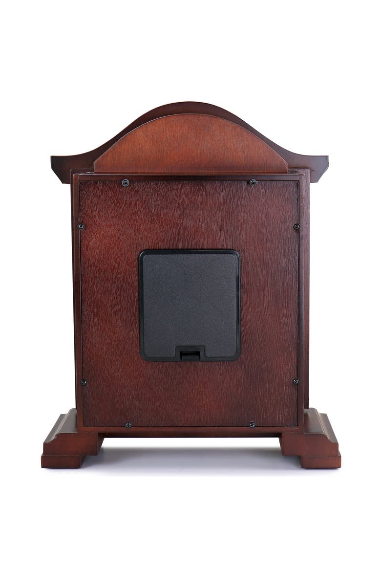 Chiming Decorative Mantel Clock, Alternate, color, Redwood