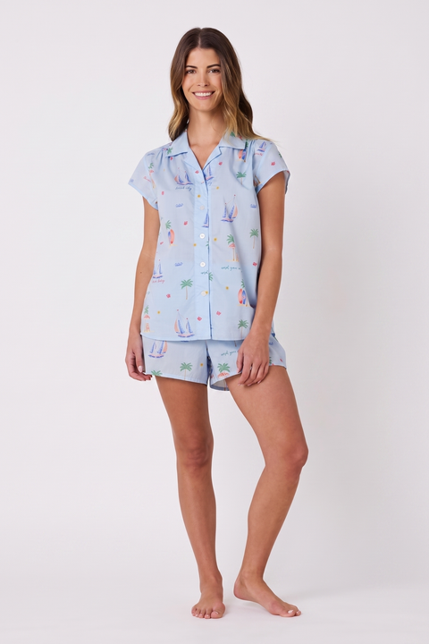 Pima Cotton Pajama Short Set