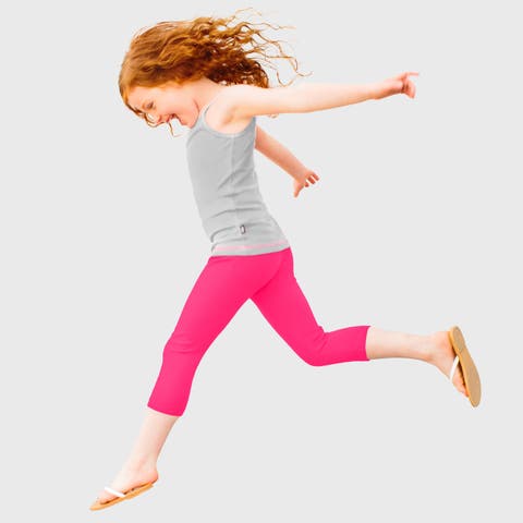 Girls 100% Soft Cotton Capri Leggings (Toddler, Little Kid & Big Kid)