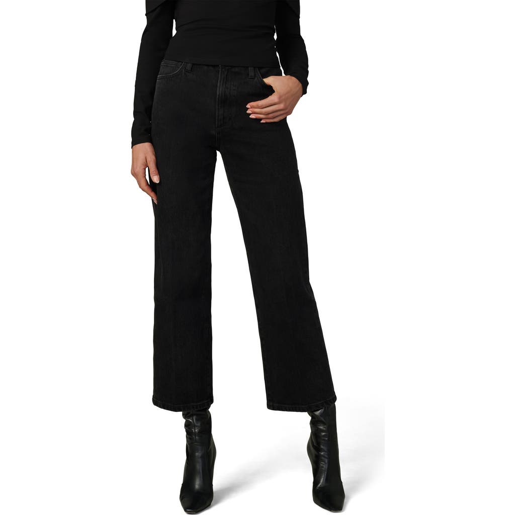 Joe's Jeans The Blake High Waist Crop Wide Leg Jeans In Black