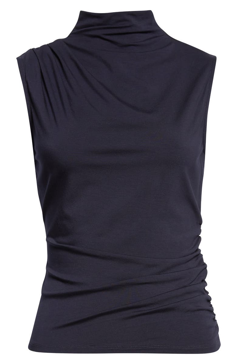 Veronica Beard Mylie Sleeveless Turtleneck Top, Alternate, color, Navy