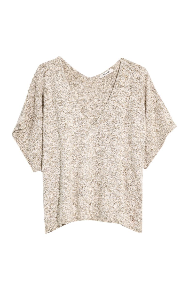 Madewell Ellendale Marled Short Sleeve Sweater Top, Alternate, color, 