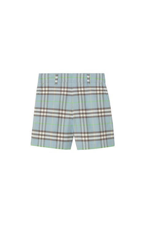 Check Cotton Oxford Shorts