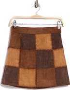 JASON WU Faux Suede Patch Miniskirt